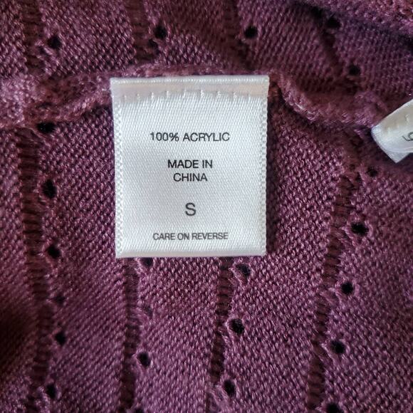 Soho New York & Company Jeans Lightweight Purple Knit Sweater Size S - Picture 10 of 11